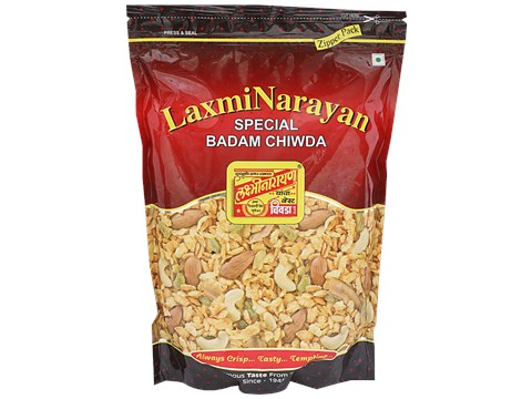LAXMINARAYAN Special Badam Chiwda Namkeen, 500 g