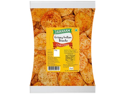 Danaram Vrat Aahar Chilli Potato Chips, 150 g
