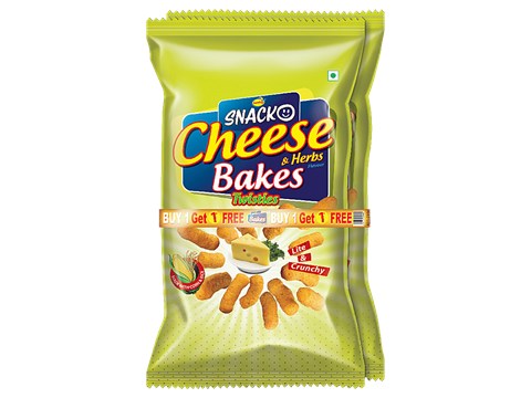 Sundrop Snacko Cheese & Herbs Bakes Twisties, 110 g