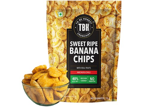 To Be Honest Sweet Ripe Banana With Amchur & Chilli, 75 g