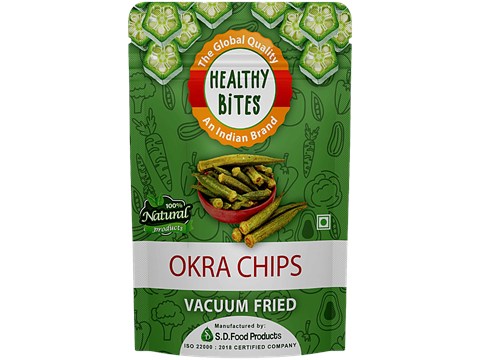 Healthy Bites Vacuum Fried Okra Chips, 45 g