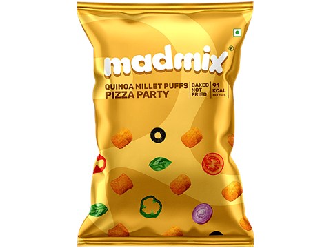 Madmix Pizza Party Quinoa Millet Puffs, 50 g