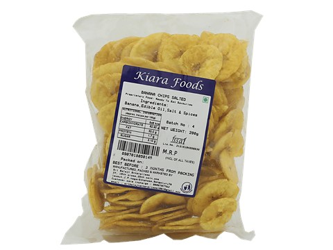 Kiara Foods Banana Chips - Salted, 200 g