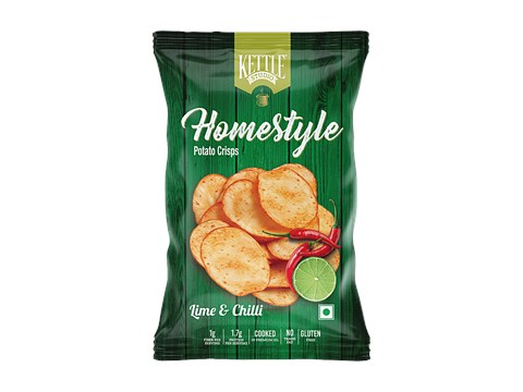 Kettle Studio Homestyle Potato Crisps Lime & Chilli, 133 g
