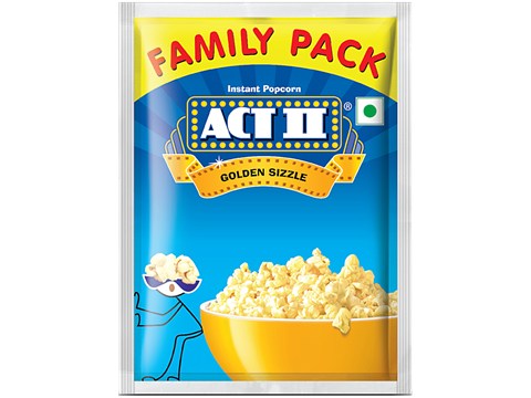 ACT II Golden Sizzle Instant Popcorn - Family Pack, 90 g