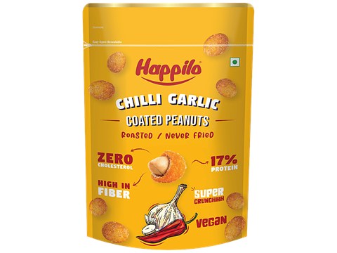 Happilo Chilli Garlic Coated Peanuts, 150 g