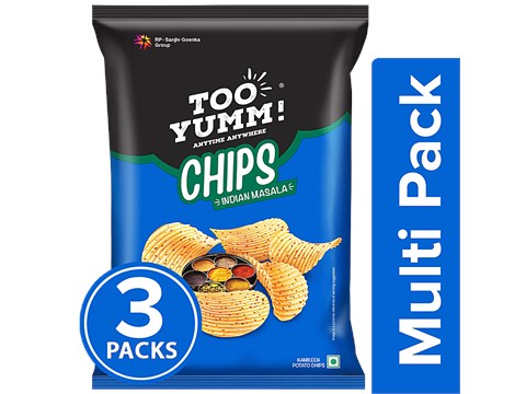 Too Yumm! Indian Masala Flavour Potato Chips, 3 x 70 g