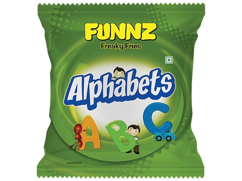 Fun Flips Funnz Freaky Fries - Alphabets, Delicious Flavours, 16 g