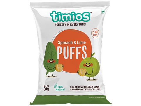 Timios Puffs - Spinach & Lime, 30 g