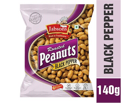 Jabsons Roasted Peanuts - Black Pepper, 140 g