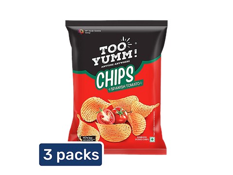 Too Yumm! Spanish Tomato Flavour Potato Chips, 3 x 44 g