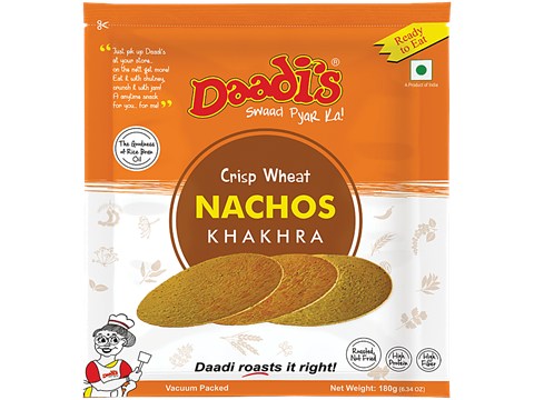 Daadi's Crispy Wheat Khakhra - Nachos, 180 g