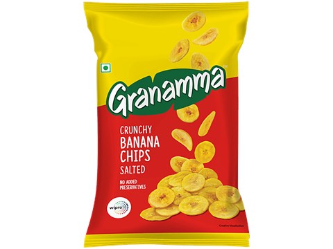 Granamma Salt & Pepper Crunchy Banana Chips, 65 g