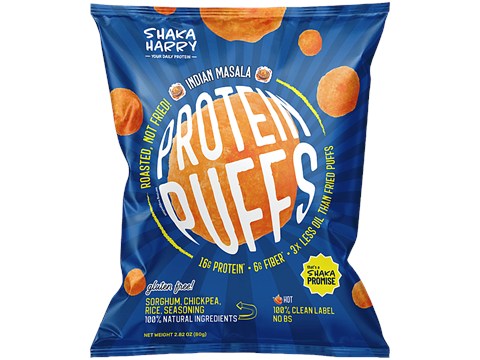 Shaka Harry Indian Masala Protein Puffs, 80 g