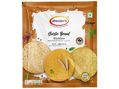 Maniarr's Garlic Bread Khakhra, 180 g