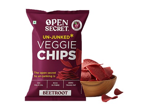 Open Secret Beetroot Veggie Chips, 40 g