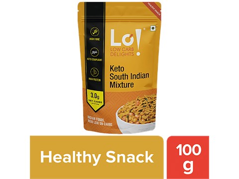 LO! Keto South Indian Mixture - High Protein & Fibre, Low Carb Healthy Snack, 100 g