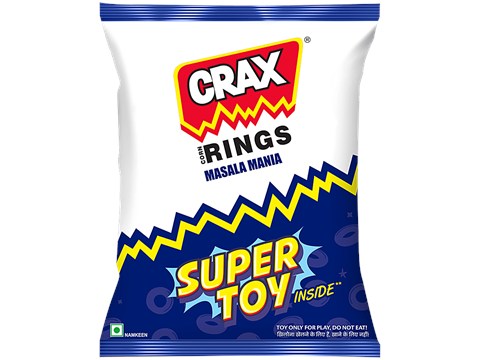 Crax Corn Rings - Masala Mania, 53 g