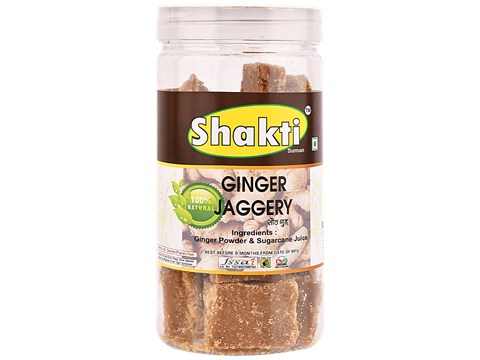 Shakti Ginger Jaggery - Natural & Pure, Improves Digestion, 500 g