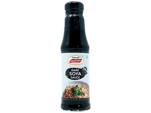 NAVYA FOOD ART Dark Soya Sauce - Enhances Taste, 200 g