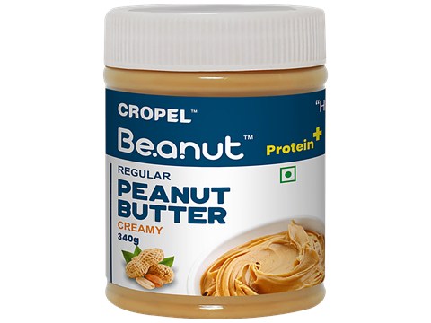 Beanut Regular Peanut Butter - Creamy, Rich In Protein & Fibre, No Trans Fat, 340 g
