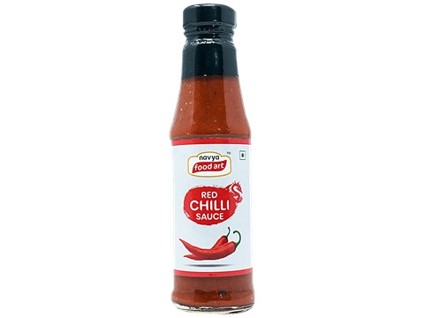 NAVYA FOOD ART Red Chilli Sauce - Enhances Taste, 200 g