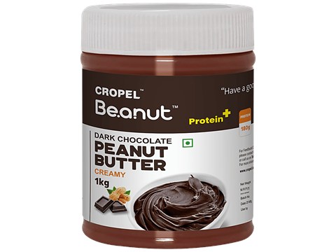 Beanut Dark Chocolate Peanut Butter - Creamy, Rich In Protein & Fibre, No Trans Fat, 1 kg