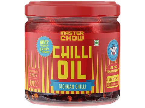 MasterChow Sichuan Chilli Oil - Spicy, Spice Blend, Eat With Momos, Pizza & Noodles, 170 g