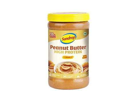 Sundrop High Protein Creamy Peanut Butter With Honey, 500 g