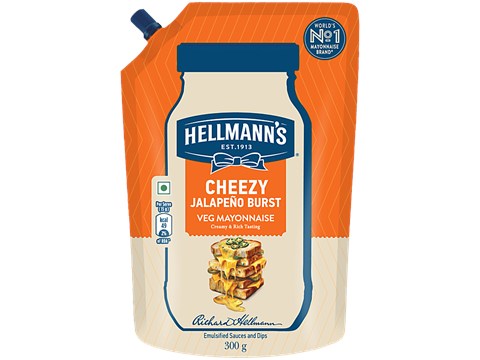 Hellmann's Cheezy Jalapeo Burst Veg Mayonnaise, 300 g