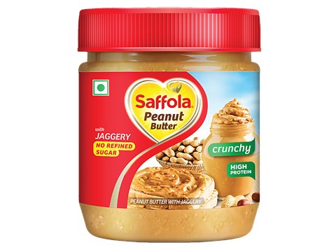Saffola Peanut Butter - With Jaggery, Crunchy, 350 g
