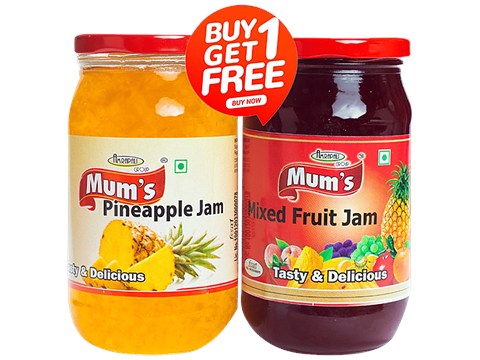 Mum's Pineapple Jam Combo - Sweet & Sour, For Toast, Chapati, 500 g