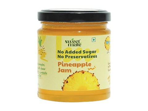 Sweetmate No Added Sugar Pineapple Jam, 220 g