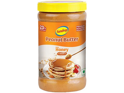 Sundrop Creamy Peanut Butter With Honey, 462 g