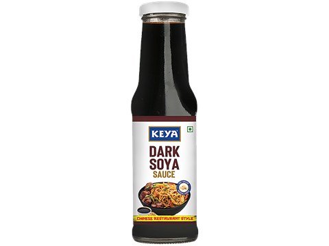 Keya Dark Soya Sauce - For Preparing Machow Soup, Sizzler, Chinese Bhel, 210 g