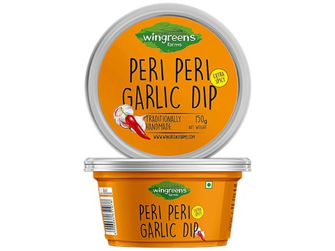 Wingreens Farms Peri-Peri Garlic Dip & Spread - Yoghurt Based, 150 g