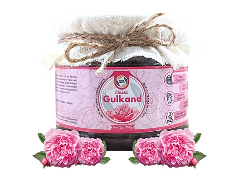 Food Circle  Classic Gulkand - Promotes Healthy Skin, Natural Cooling Property, Made From Damask Roses, 300 g