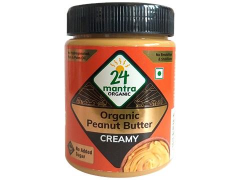 24 Mantra Organic Peanut Butter, 450 g