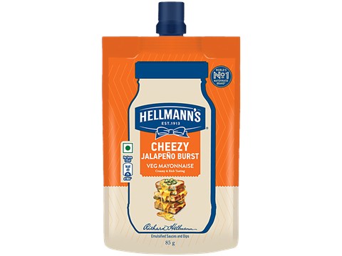 Hellmann's Cheezy Jalapeo Burst Veg Mayonnaise, 85 g