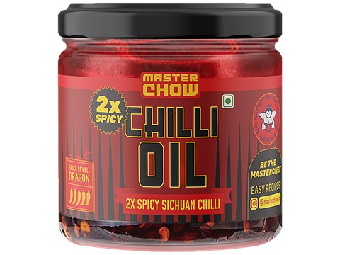 MasterChow Sichuan Chilli Oil - 2X Spicy, Spice Blend, Eat With Momos, Pizza & Noodles, 170 g