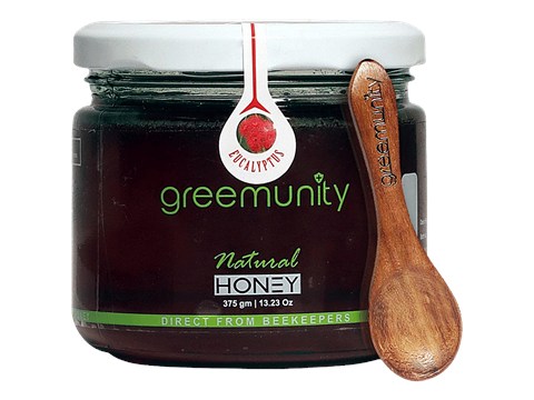 Greemunity Eucalyptus Raw Honey - Sourced From Beekeepers, Natural, Organic, 400 g