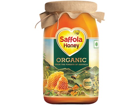 Saffola Organic Wild Forest Honey - NMR Tested, Pure, 500 g