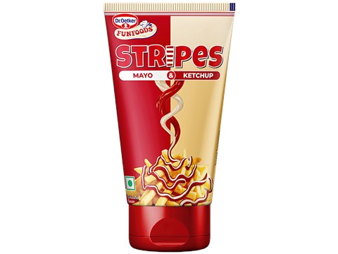 Dr.Oetker Funfoods Stripes - Mayo & Ketchup, 170 g