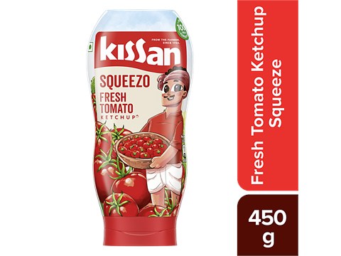 Kissan Fresh Tomato Ketchup Squeeze, 450 g