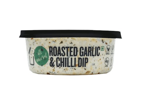 Saucery Roasted Garlic & Chilli Dip - Fresh Ingredients, Creamy, Tangy Twist, 150 g