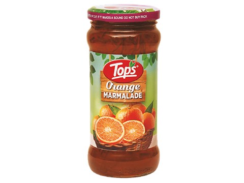 Tops Jam - Orange, Fruity Breakfast Spread, For Dessert Toppings, Breads, Chapatis, 475 g