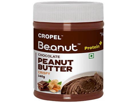 Beanut Chocolate Peanut Butter - Crispy, Rich In Protein & Fibre, No Trans Fat, 340 g