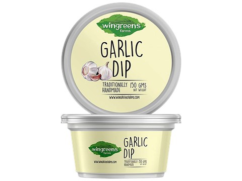 Wingreens Farms Garlic Dip & Spread - Yoghurt Based, 150 g
