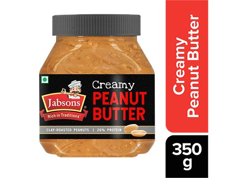 JABSONS Peanut Butter - Creamy, 26% Protein, 350 g