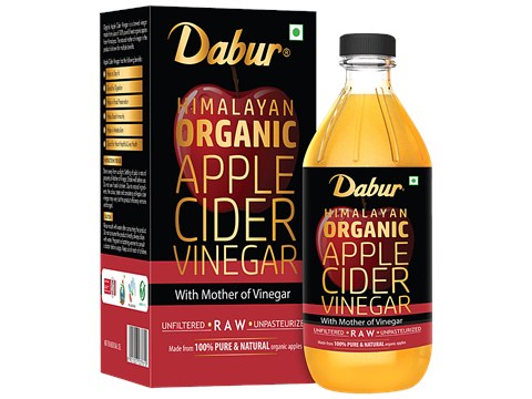 Dabur Himalayan Organic Apple Cider Vinegar - With Mother, Organic, Raw, Unfiltered & Unpasteurised, 500 ml